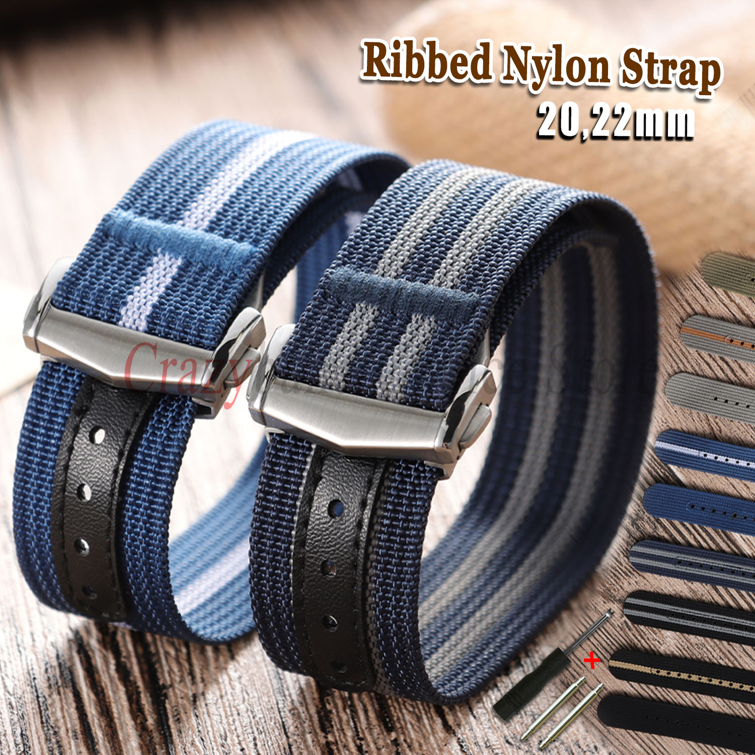 Canvas Strap Watch - Premium Canvas Watch Strap for Omega