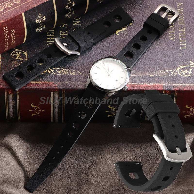 Silicone Watch Band 22Mm - Universal New Design Watch Strap Soft