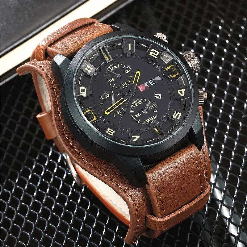 Retro Luxury Men Quartz Watch  - огляд і ціна Leather Watch Band Men