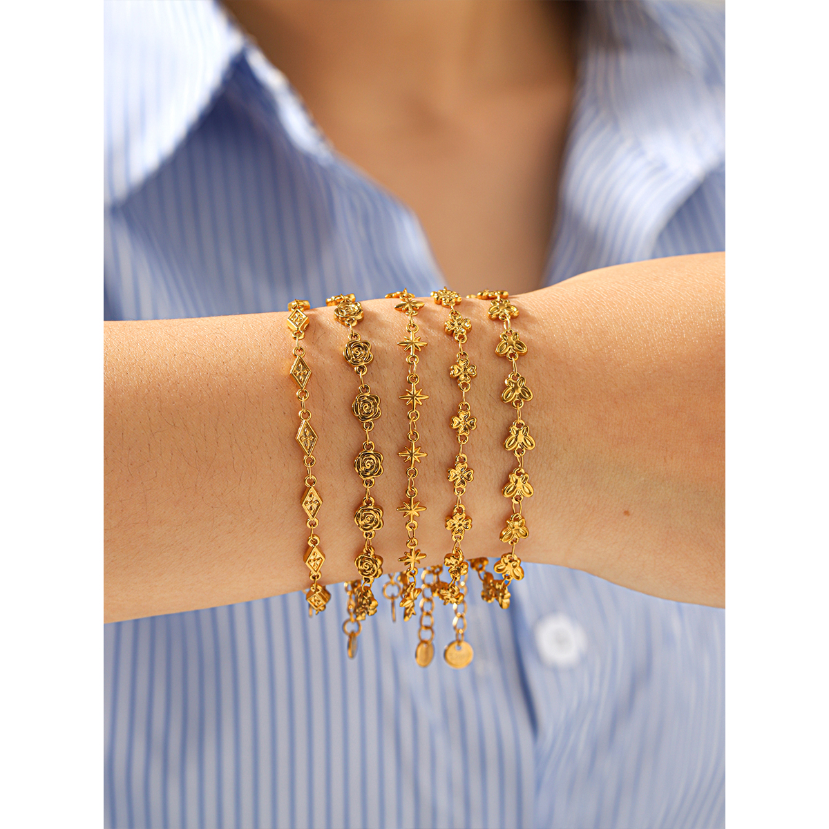 Butterfly Flower Charm Bracele - огляд і ціна Butterfly Clasp Deployant