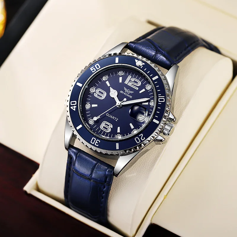 Fashion Leather Strap Men Busi - огляд і ціна Leather Watch Band Men