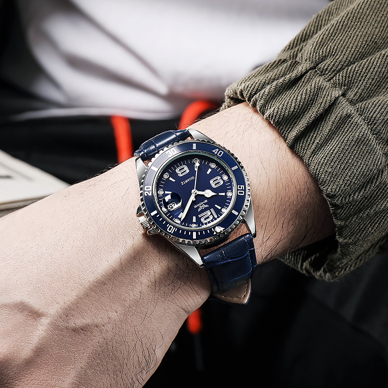 Fashion Leather Strap Men Busi - огляд і ціна Leather Watch Band Men