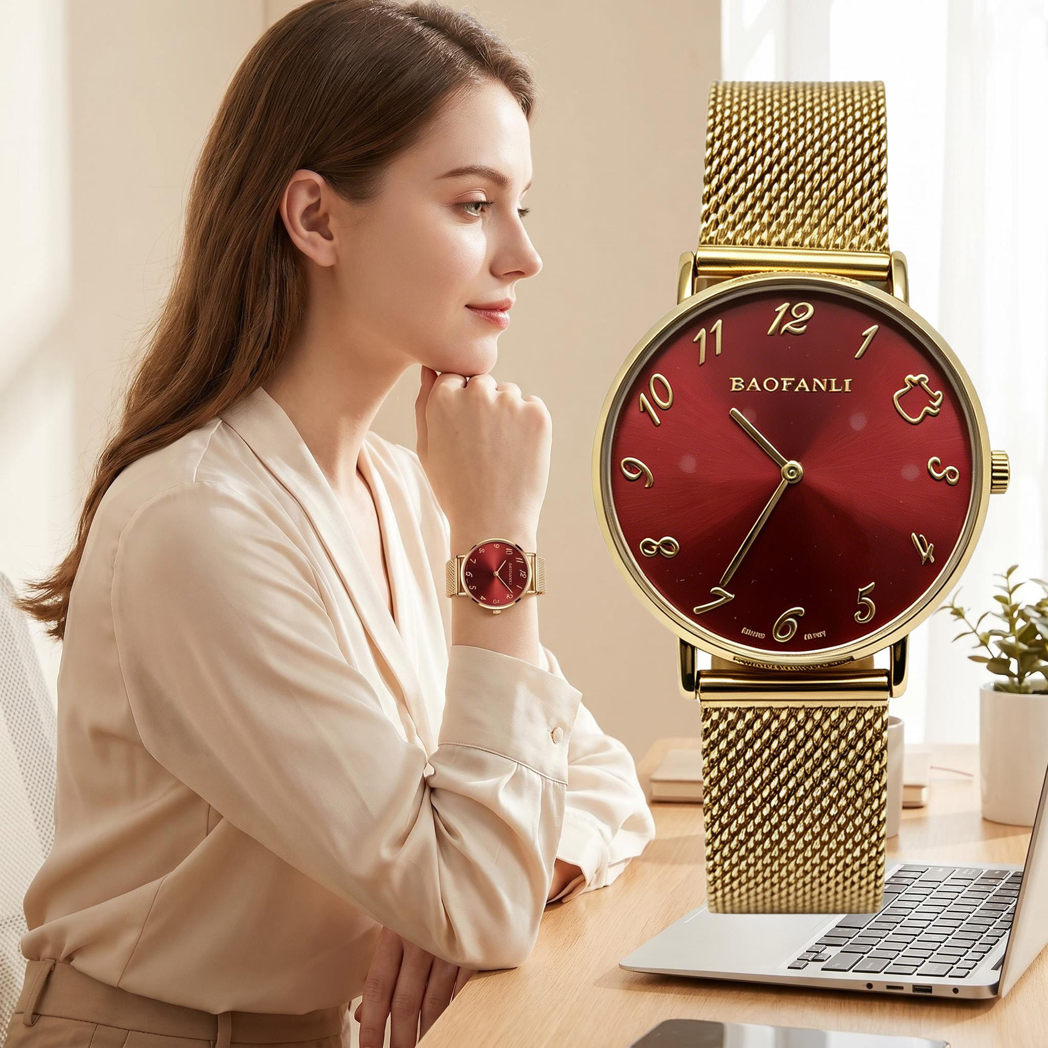 BAOFANLI Women's Quartz Watch, - огляд і ціна Mesh Strap Metal