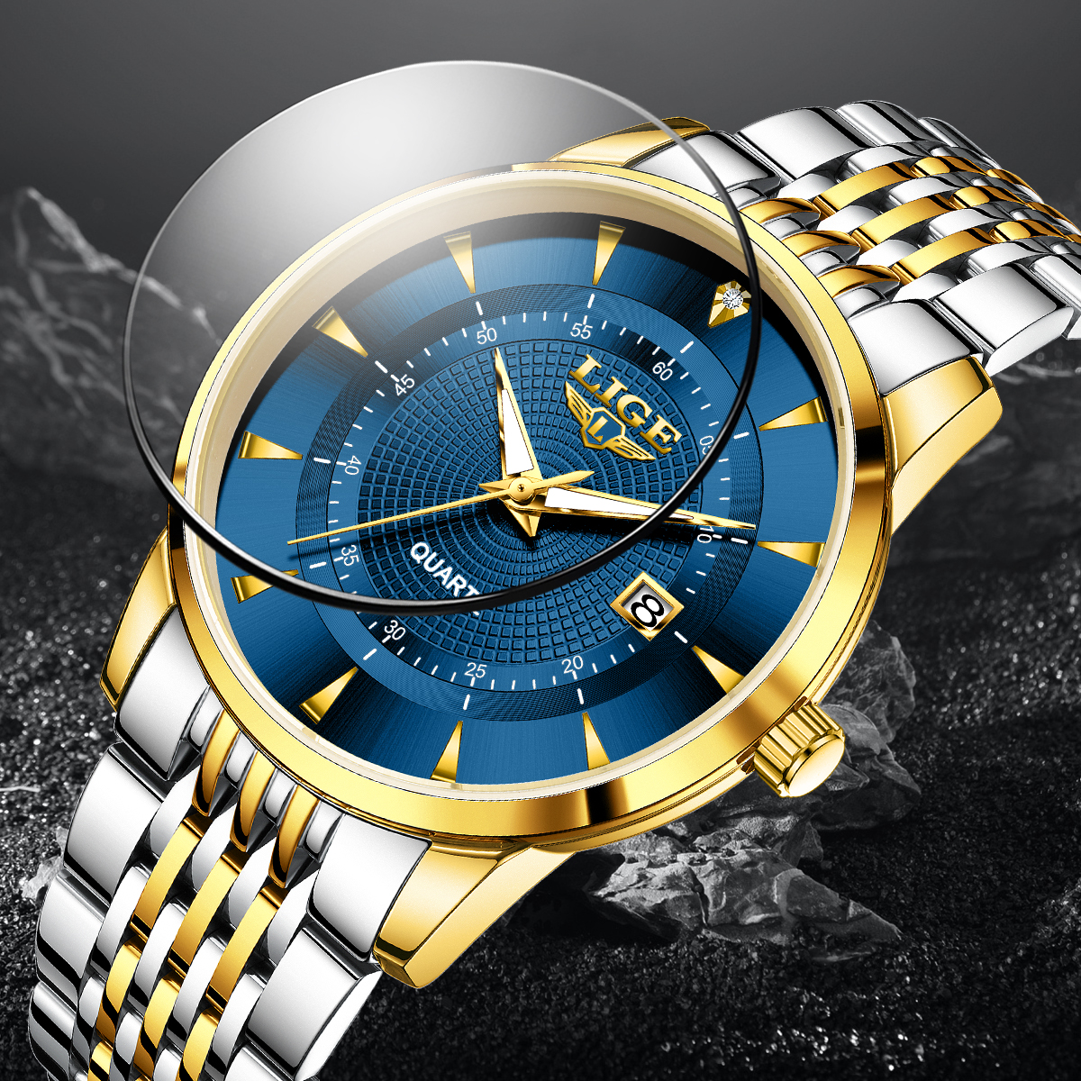 LIGE New 2026 Luxury Man Watch - огляд і ціна Stainless Bracelet Diver