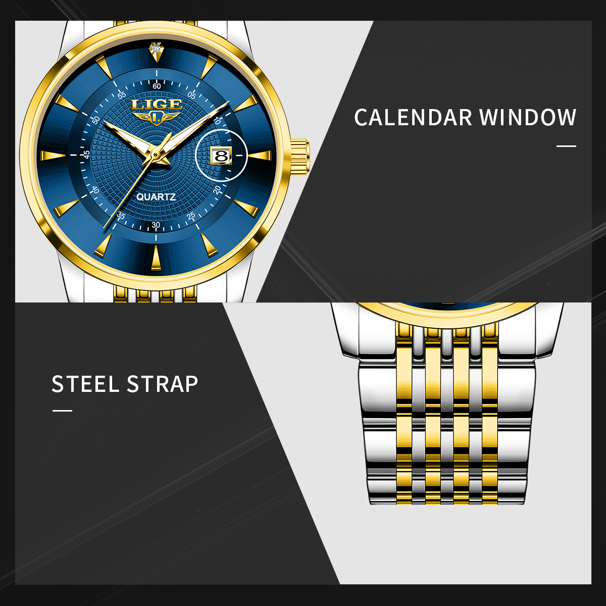LIGE New 2026 Luxury Man Watch - огляд і ціна Stainless Bracelet Diver