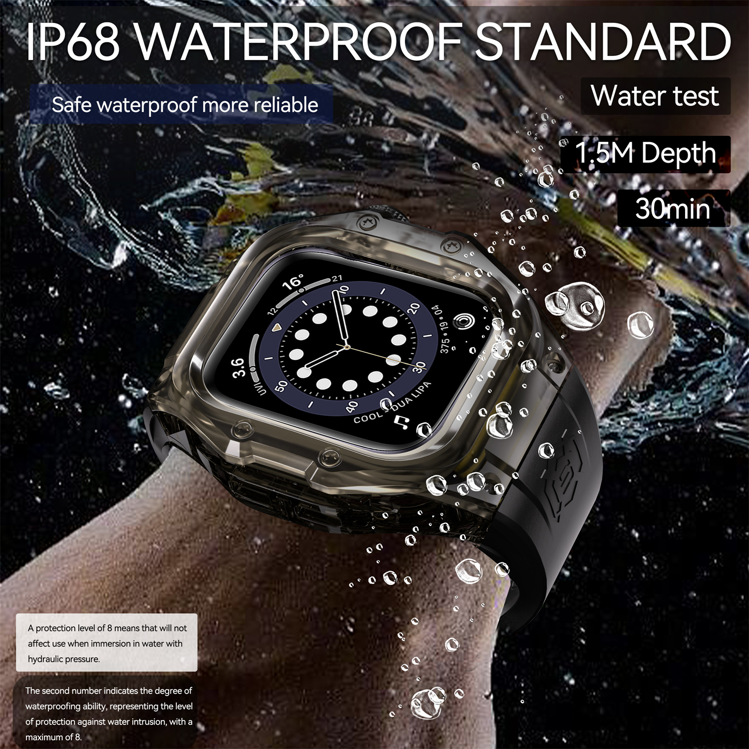 ShellBox IP68 Waterproof Sport - огляд і ціна Rubber Strap Diver