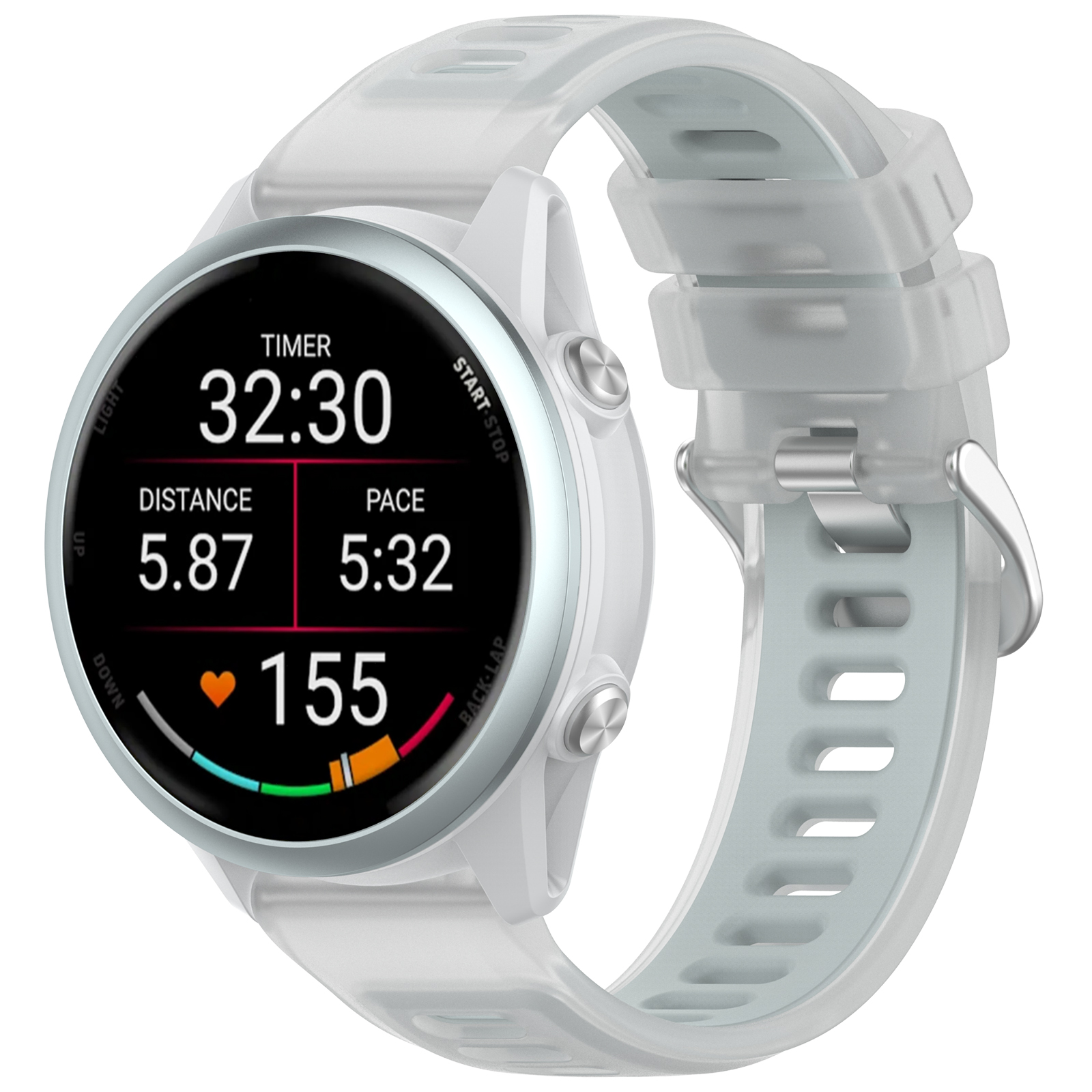 22mm 20mm Transparent Two-Tone - огляд і ціна Silicone Watch Band 22Mm