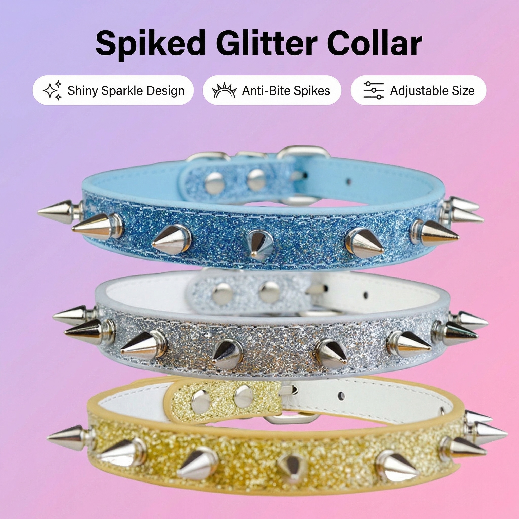 Punk Style Rivet Pet Collar Le - огляд і ціна Leather Strap Quick Release