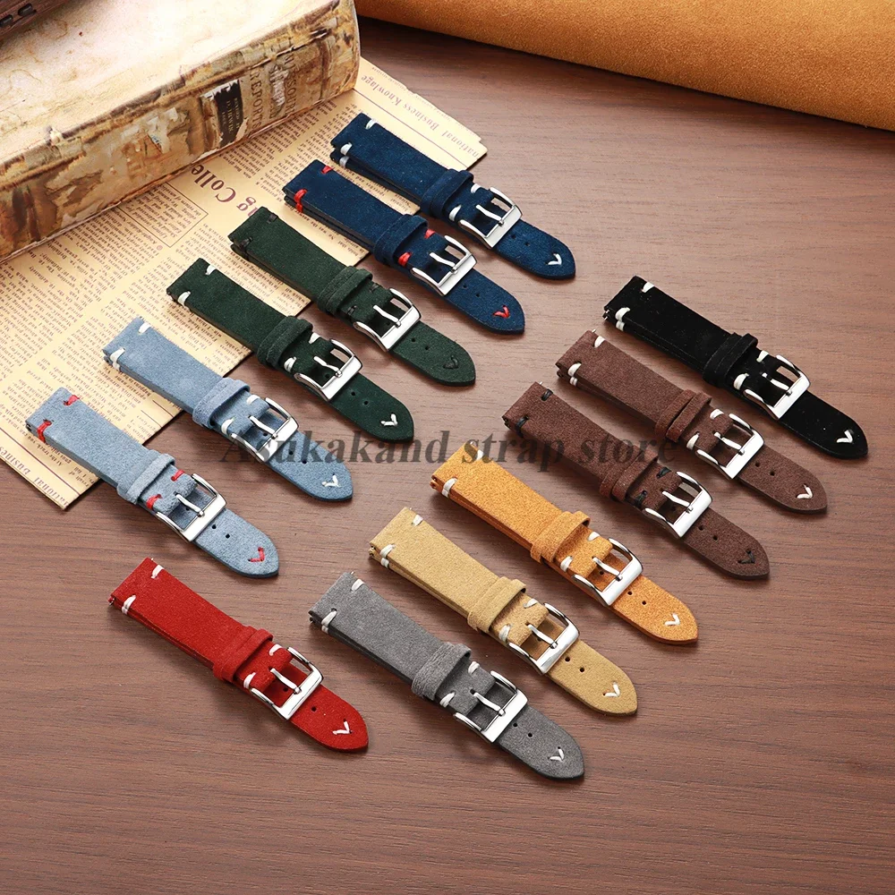 Suede Stitching Genuine Leathe - огляд і ціна Suede Strap Watch