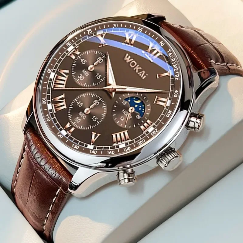 Luxury Brand Watch Mens Quartz - огляд і ціна Leather Watch Band Men