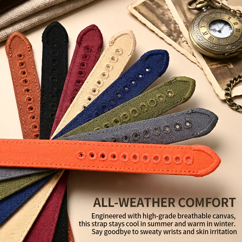 Canvas Watch Strap 18/20/22mm  - огляд і ціна Canvas Strap Watch