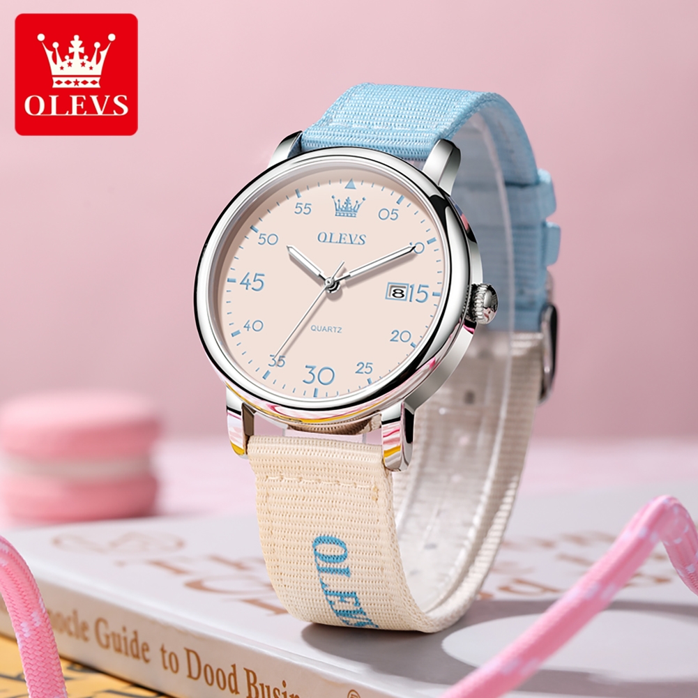 OLEVS Brand New Fashion Retro  - огляд і ціна Canvas Strap Watch
