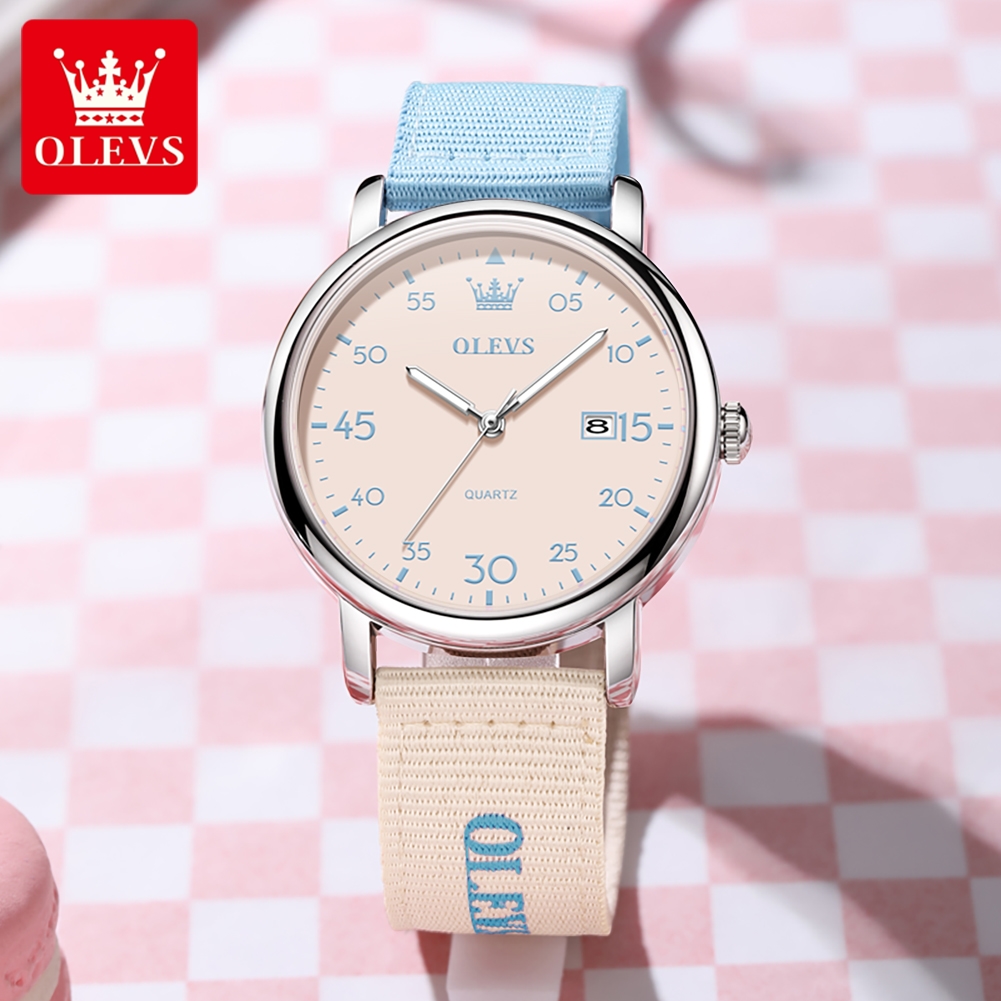OLEVS Brand New Fashion Retro  - огляд і ціна Canvas Strap Watch