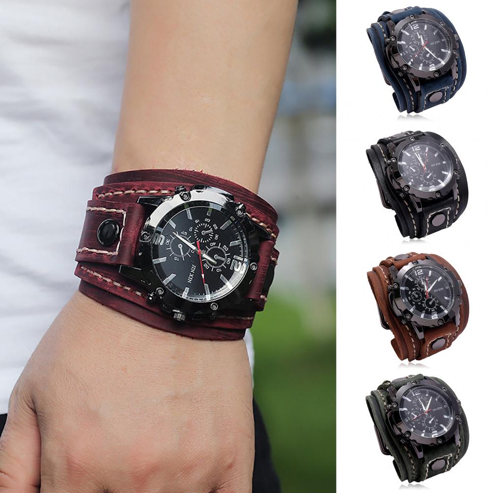 Retro Mens Quartz Watch Round  - огляд і ціна Leather Watch Band Men