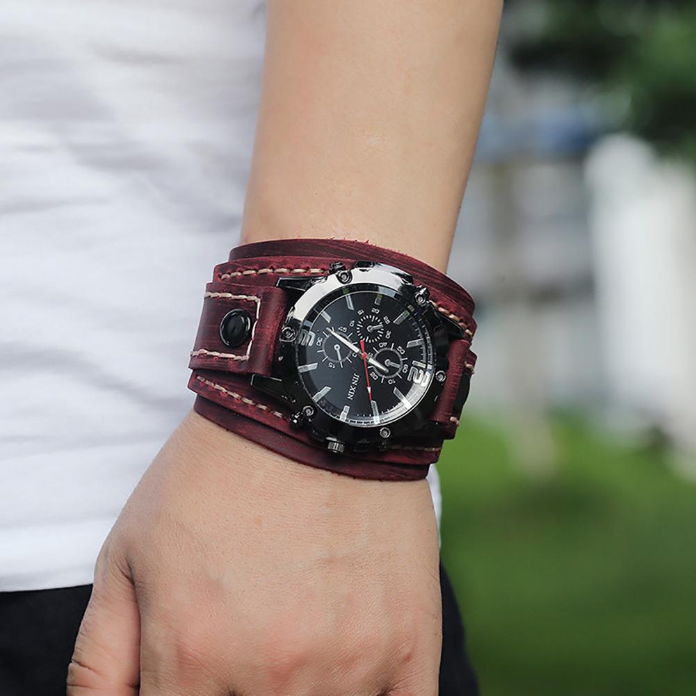 Retro Mens Quartz Watch Round  - огляд і ціна Leather Watch Band Men