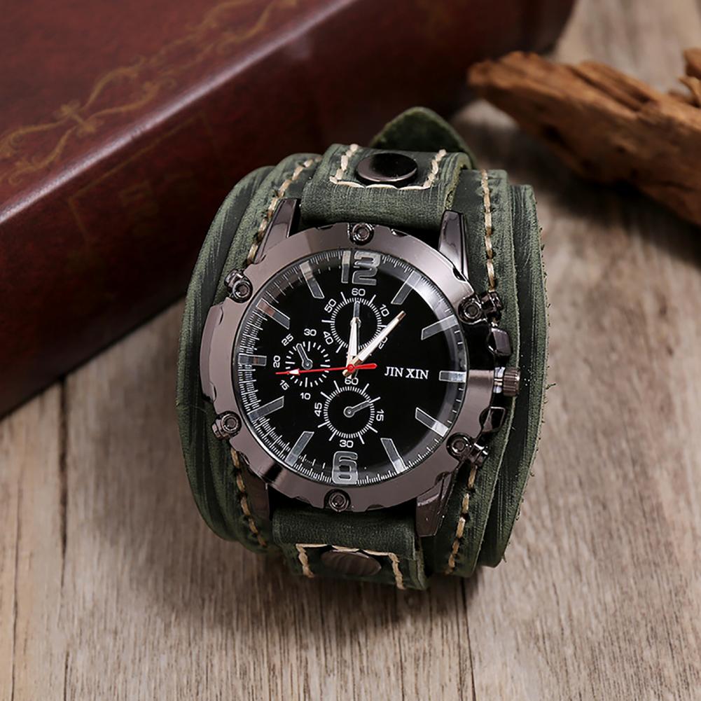 Retro Mens Quartz Watch Round  - огляд і ціна Leather Watch Band Men