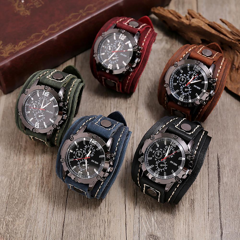 Retro Mens Quartz Watch Round  - огляд і ціна Leather Watch Band Men