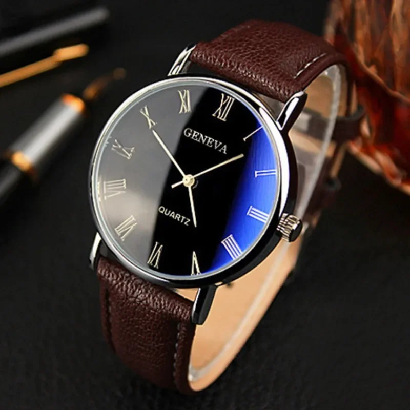 Famous Brand Men Quartz Watch  - огляд і ціна Leather Watch Band Men