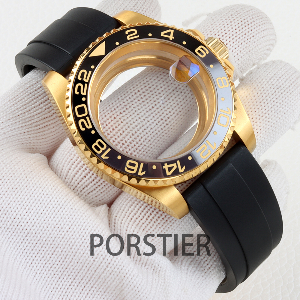 40mm Diver Watch Case for SUB  - огляд і ціна Rubber Strap Diver