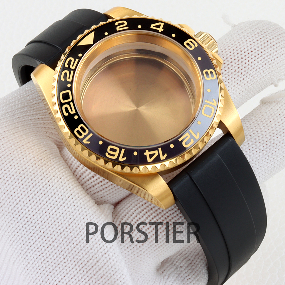 40mm Diver Watch Case for SUB  - огляд і ціна Rubber Strap Diver