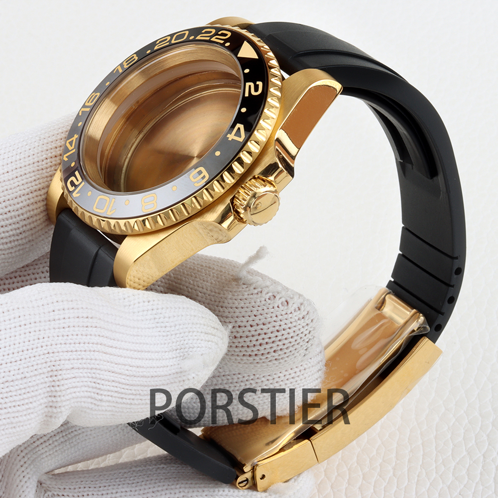 40mm Diver Watch Case for SUB  - огляд і ціна Rubber Strap Diver