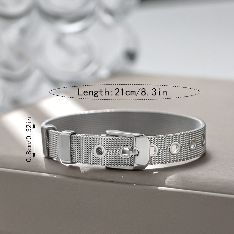 1pc 8mm Titanium Steel Mesh Br - огляд і ціна Mesh Strap Metal