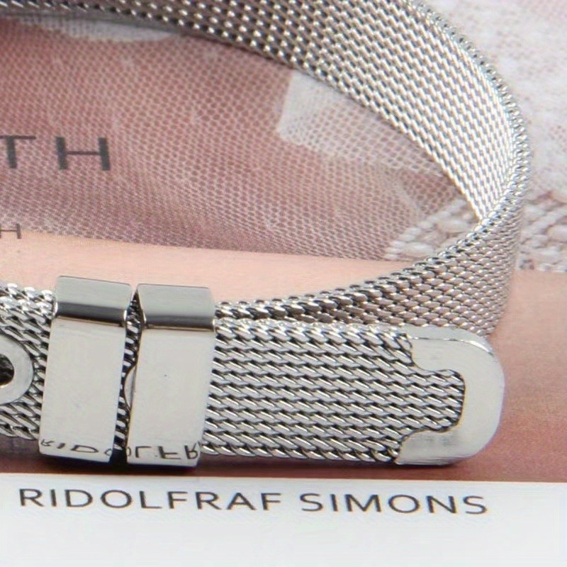 1pc 8mm Titanium Steel Mesh Br - огляд і ціна Mesh Strap Metal